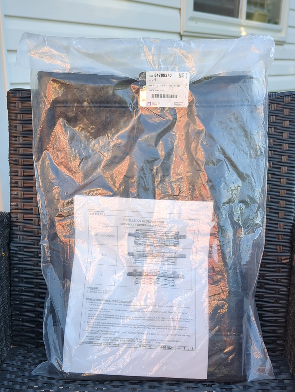 Chevrolet Winter Grill Cover Accessory